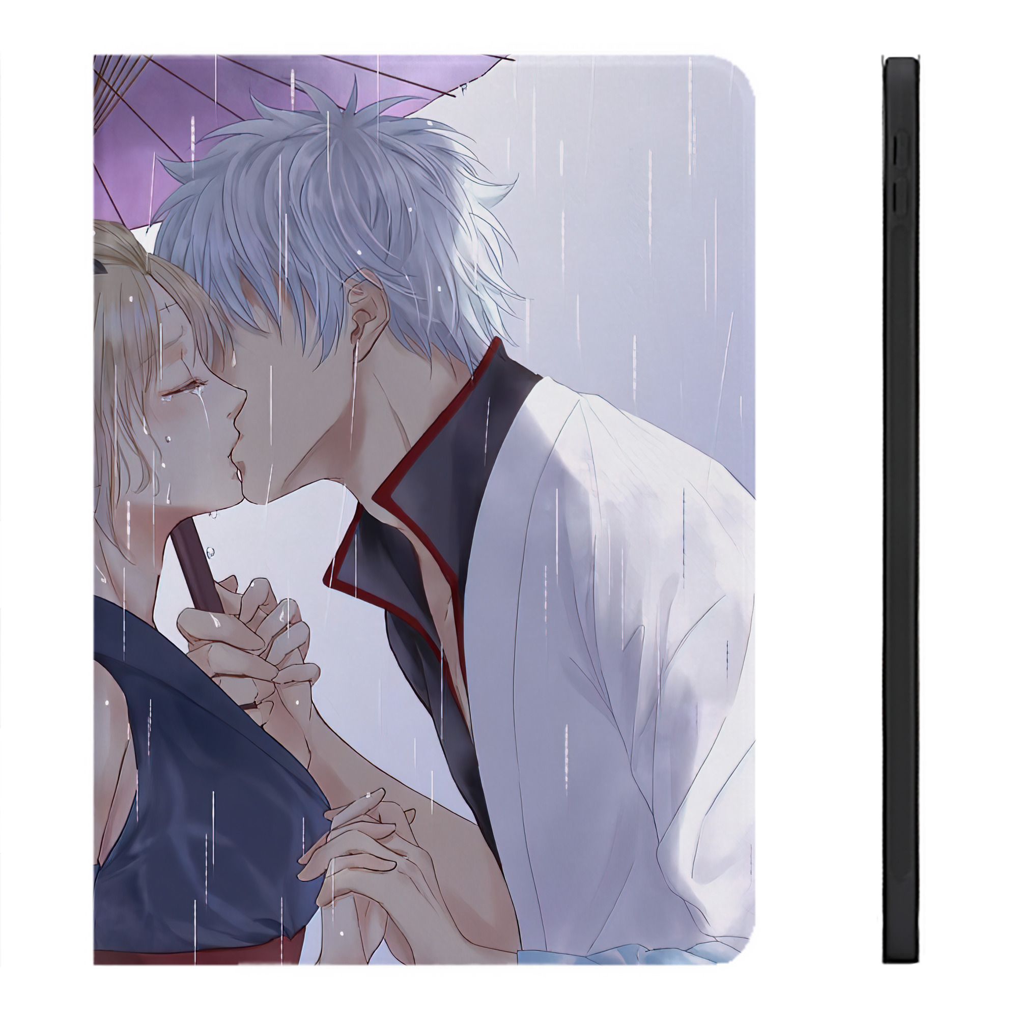 （画像用） ぎんたま 坂田銀時（さかたぎんとき） 神楽 志村新八（しむら しんぱち） GINTAMA Sakata Gintoki Kagura Shimura Shinpachi IPadケース ペンホルダー付き ブックスタイルデザイン